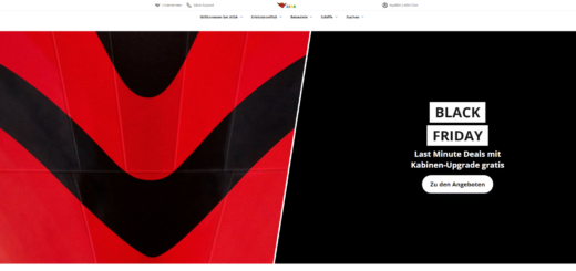 AIDA Black Friday Sale 2025 - Kreuzfahrten mit bis zu 40% Rabatt