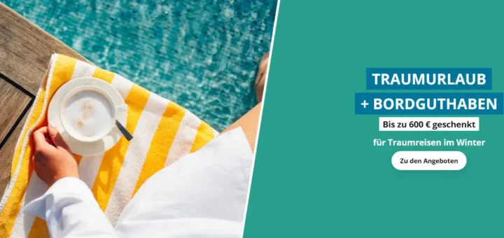 AIDA Winterhits-Aktion mit bis zu 600€ Bordguthaben.