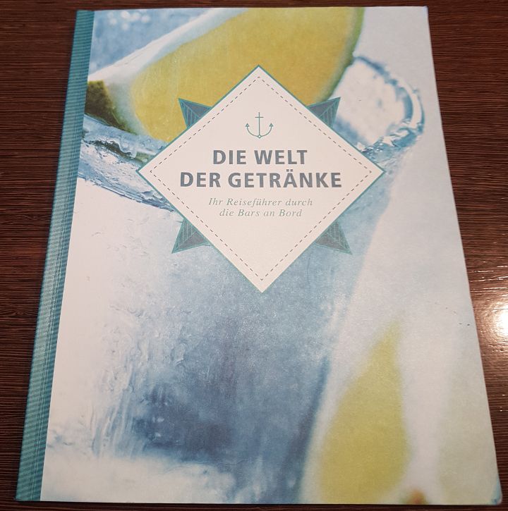 AIDA Getränkekarte für alle AIDA-Bars