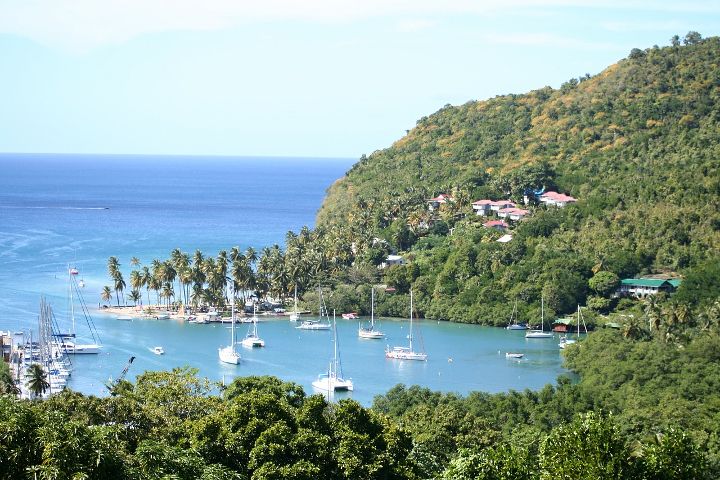 Blick auf die Marigot Bay St. Lucia
