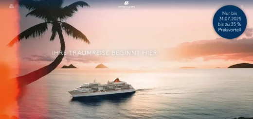 Hapag Lloyde Traumreisen-Angebot mit bis zu 35% Rabatt.