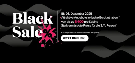 Princess Cruises Black Friday 2025 - bis zu 600$ Bordguthaben.